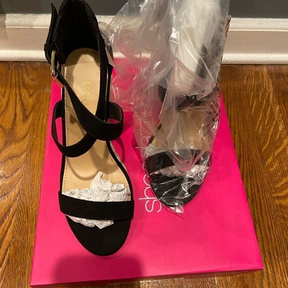 Shoe dazzle Genova wedge in black. - Picture 5 of 6